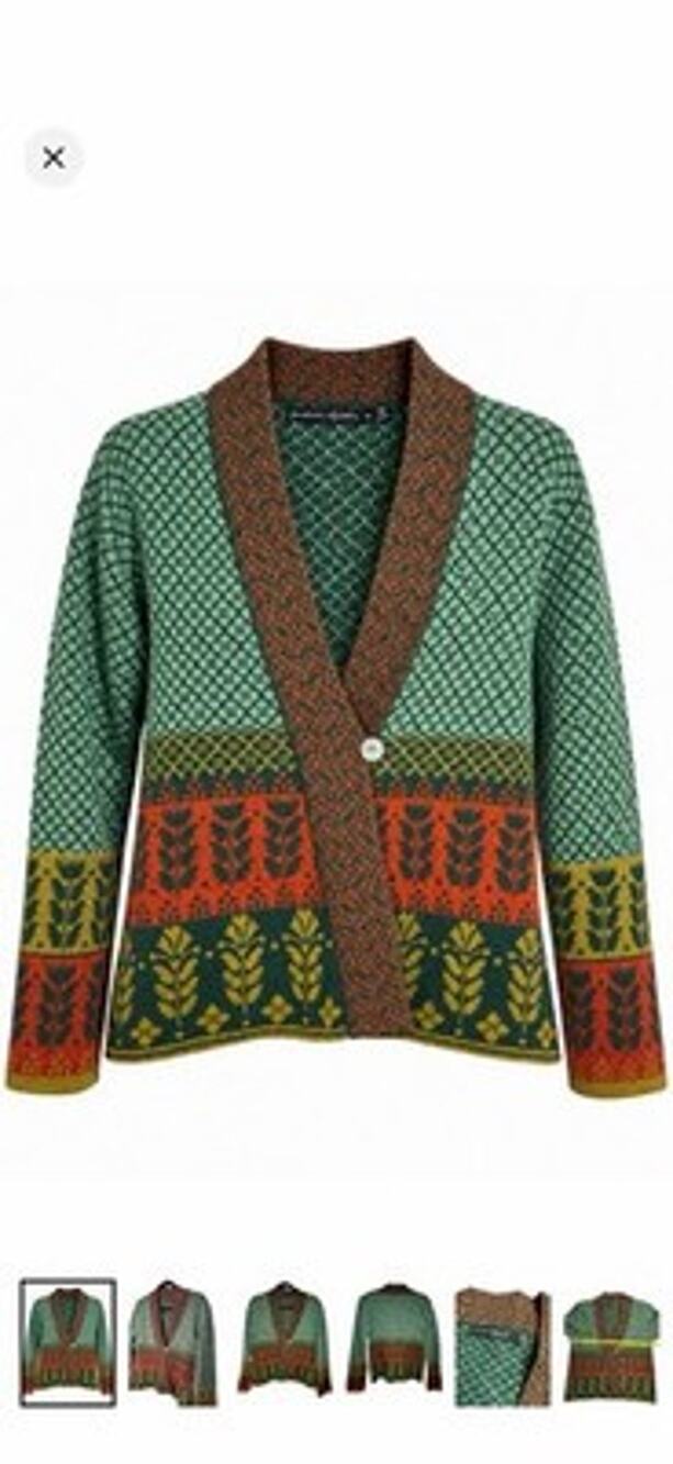 Gudrun Sjoden Edda Cardigan Wool Blend Sweater Size Small